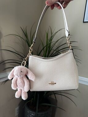 Coach Laurel Small Pebbled Leather Shoulder Bag with Gold Hardware